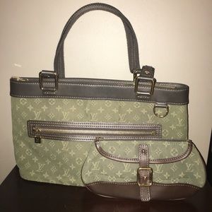 ‼️SOLD‼️LV Lucille mini Lin pm and matching wallet